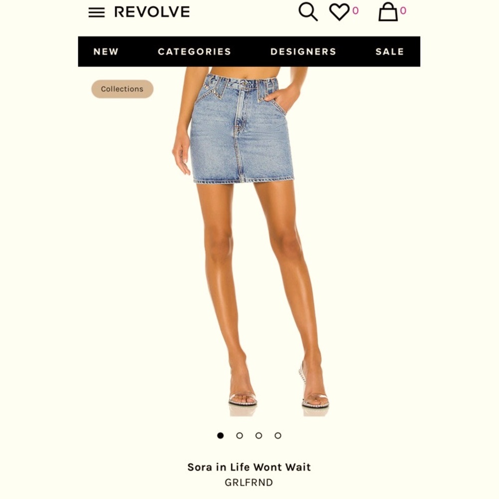 GRLFRND Sora Denim Skirt